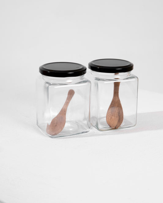 Jar wooden spoons