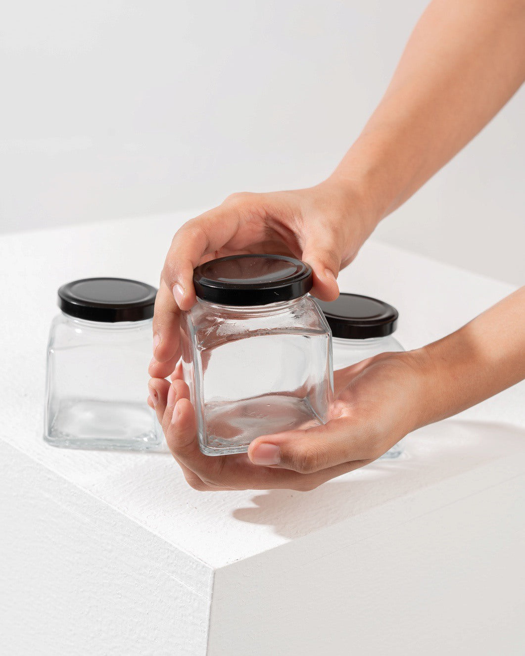 200ml Square Jar-Glass