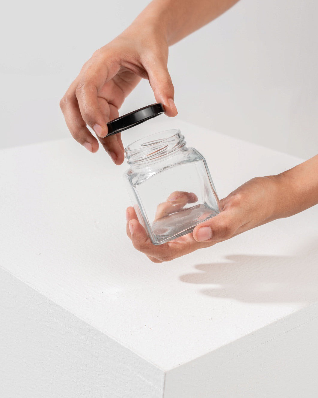 200ml Square Jar-Glass