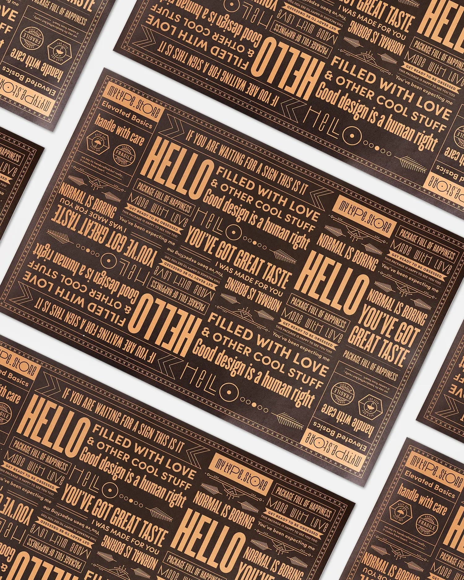 Mytype Wrapping sheets - Pack of 5 Mytype.store
