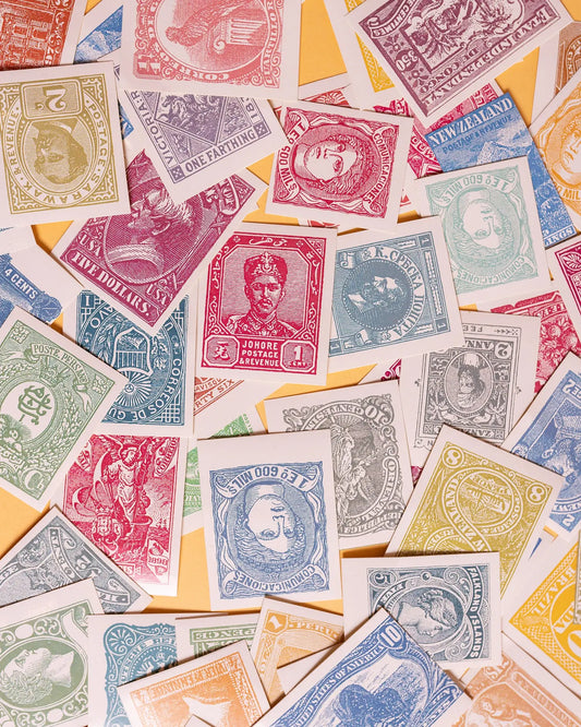 Vintage Postage stamps Stickers Mytype.store