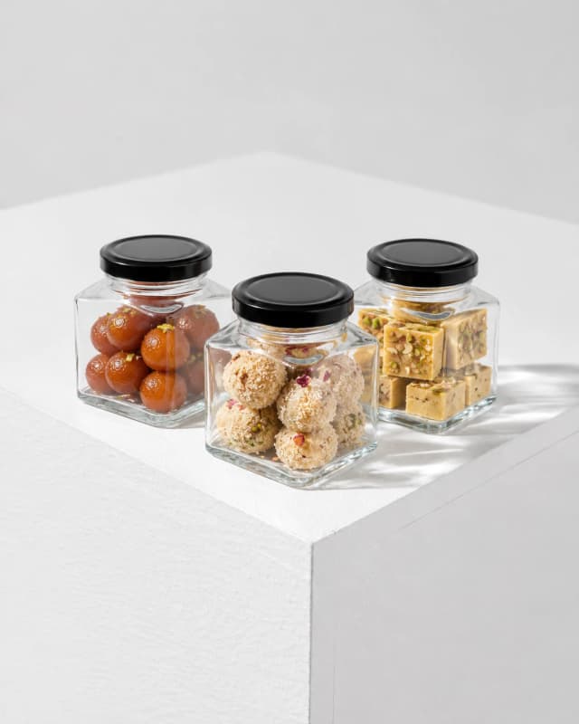 200ml Square Jar-Glass