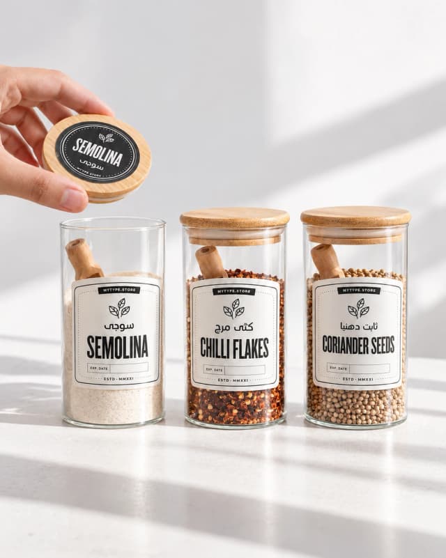 350ml Round jar with wooden lid-Glass