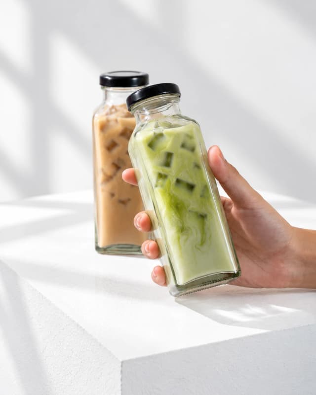 Iced Matcha Bottle in Hand - Mytype.store