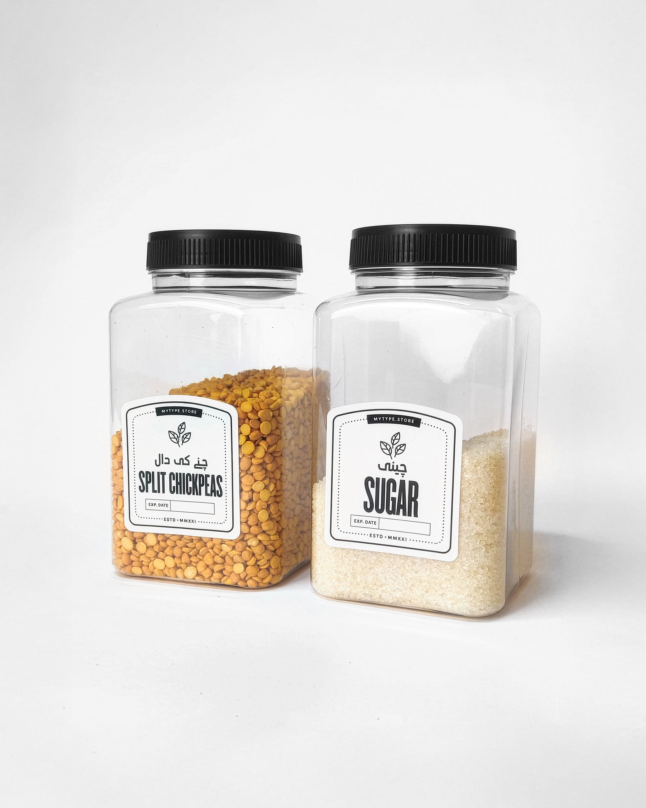 Square Jars-Plastic