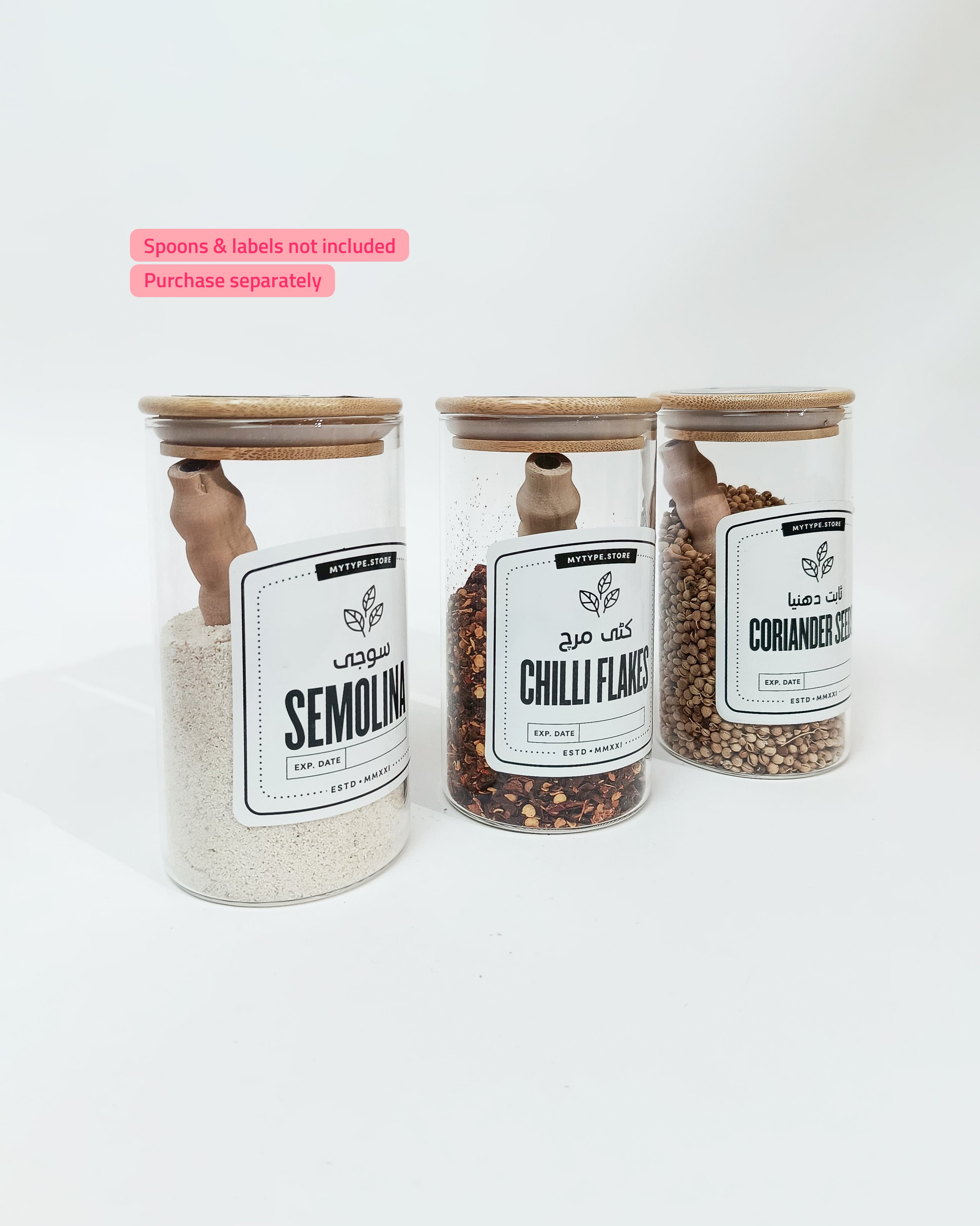 350ml Round jar with wooden lid-Glass