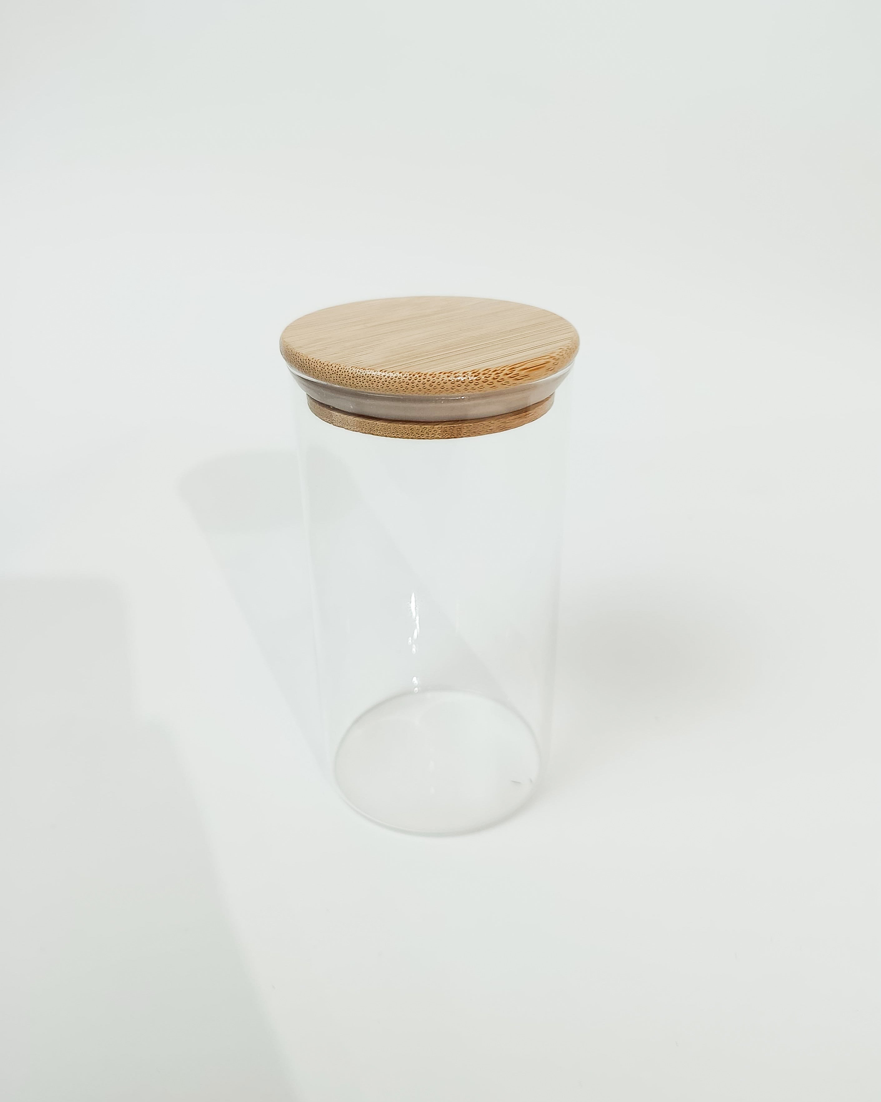 350ml Round jar with wooden lid-Glass
