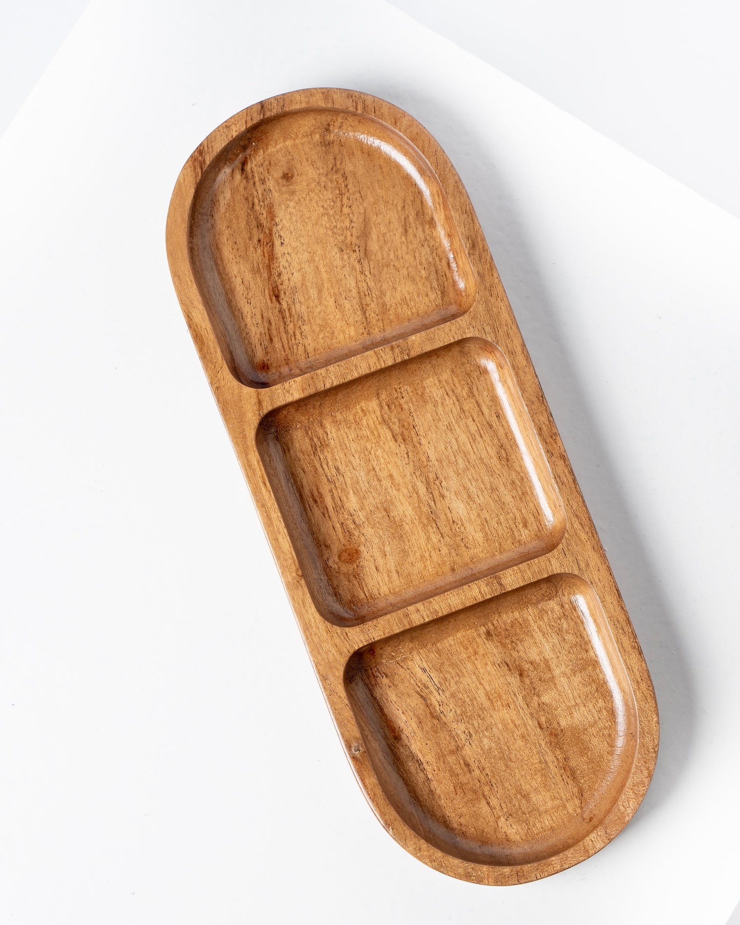 Modern wooden tray set