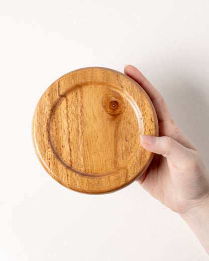 Round wooden coaster sets