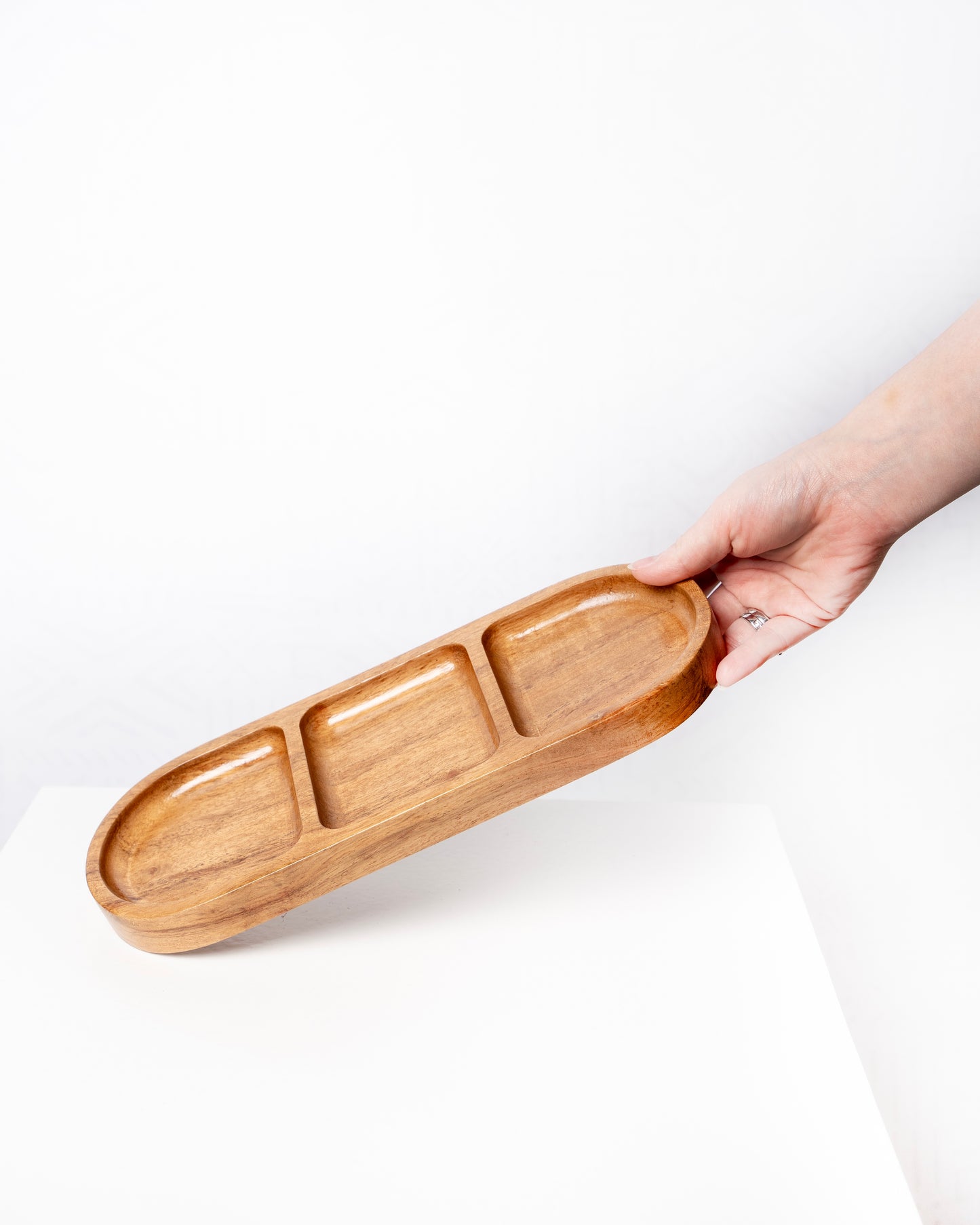 Modern wooden tray set