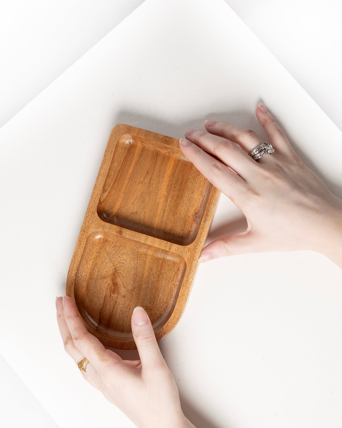 Modern wooden tray set