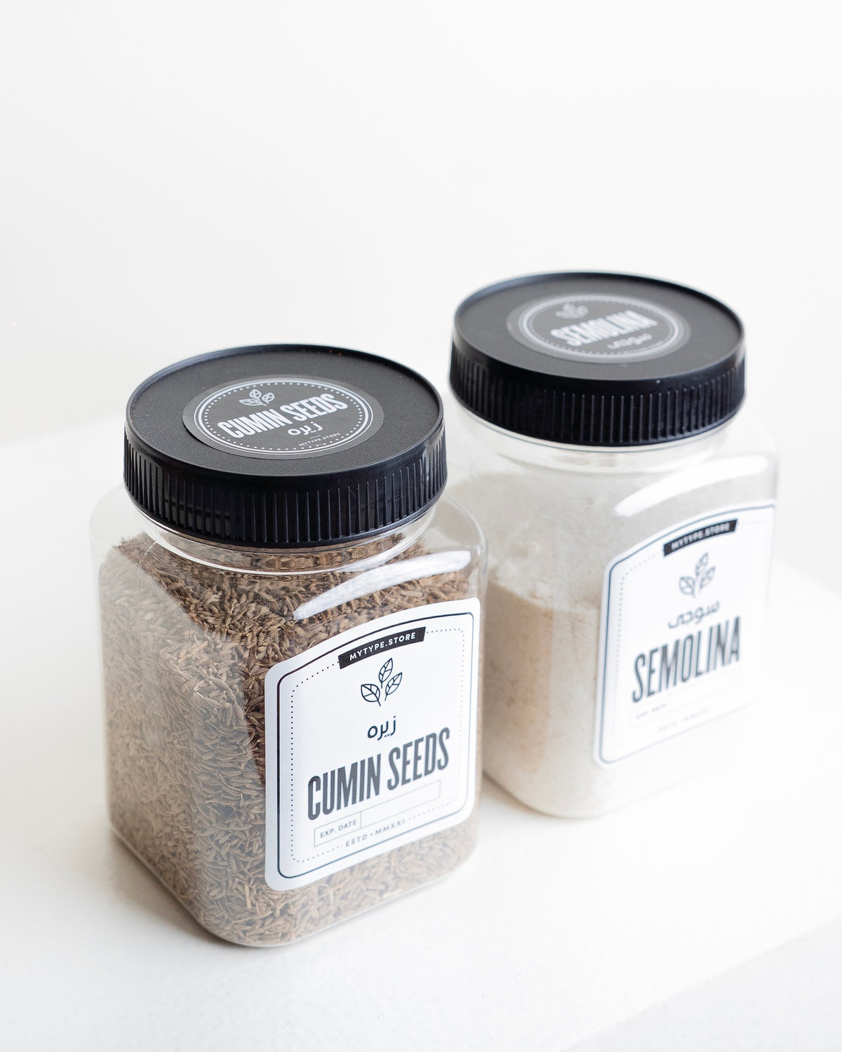 Square Jars-Plastic