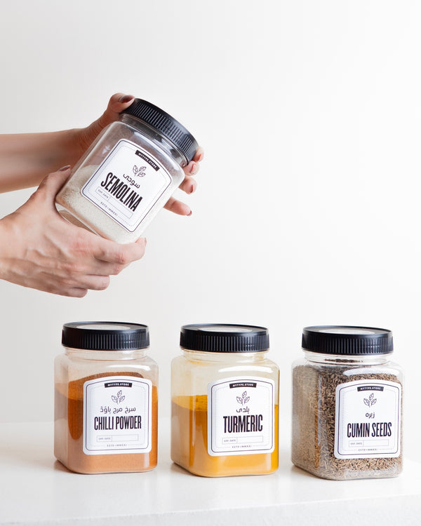 Square Jars-Plastic