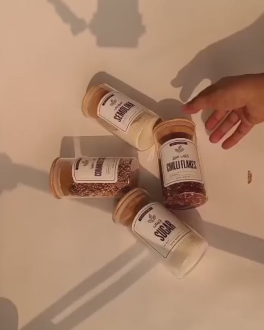 350ml Round jar with wooden lid-Glass Mytype.store video