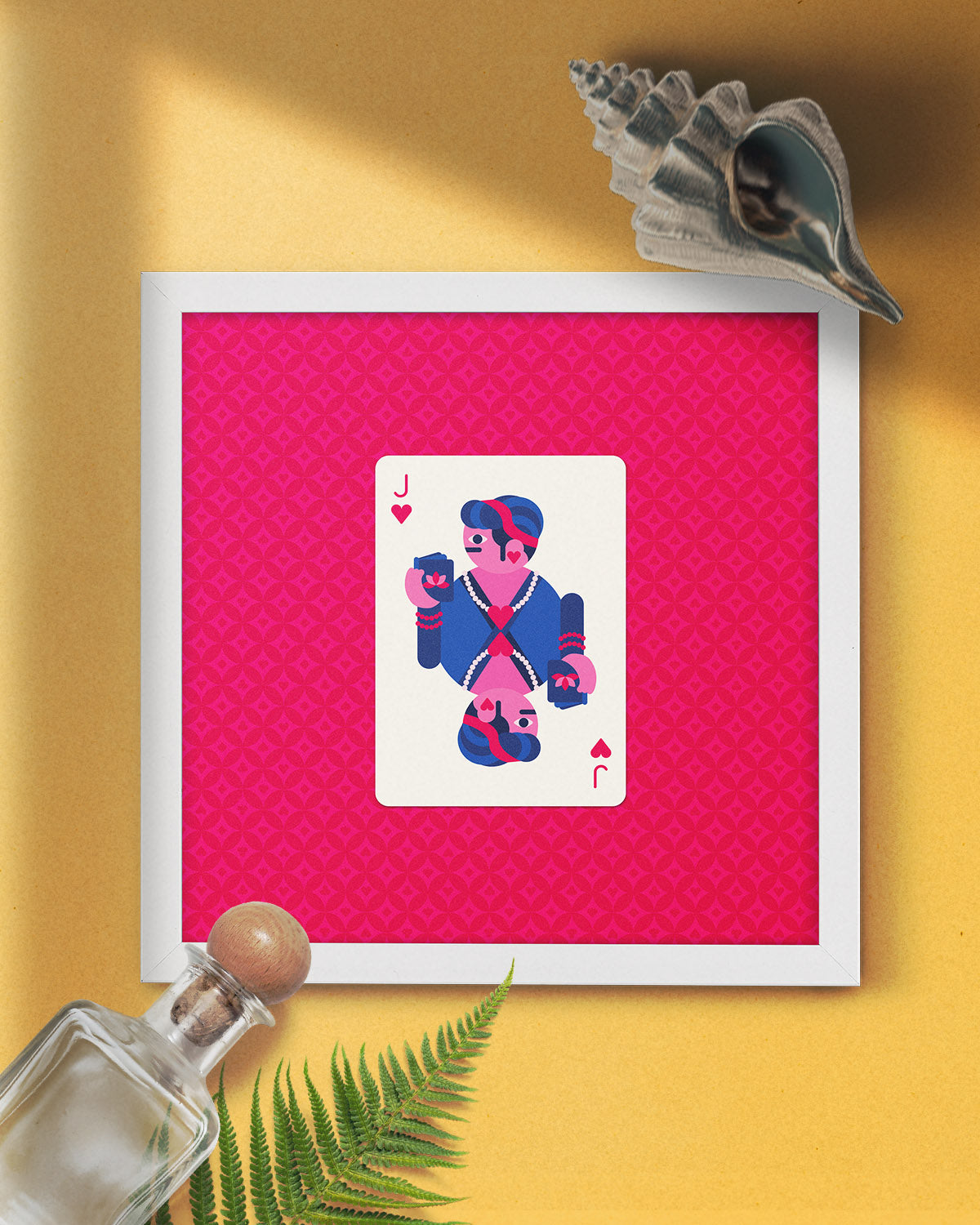 Jack of hearts - Square Frame - Mytype.store
