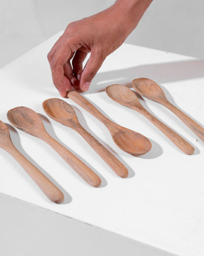 Wooden - Tea spoon - Set of 6 - Mytype.store