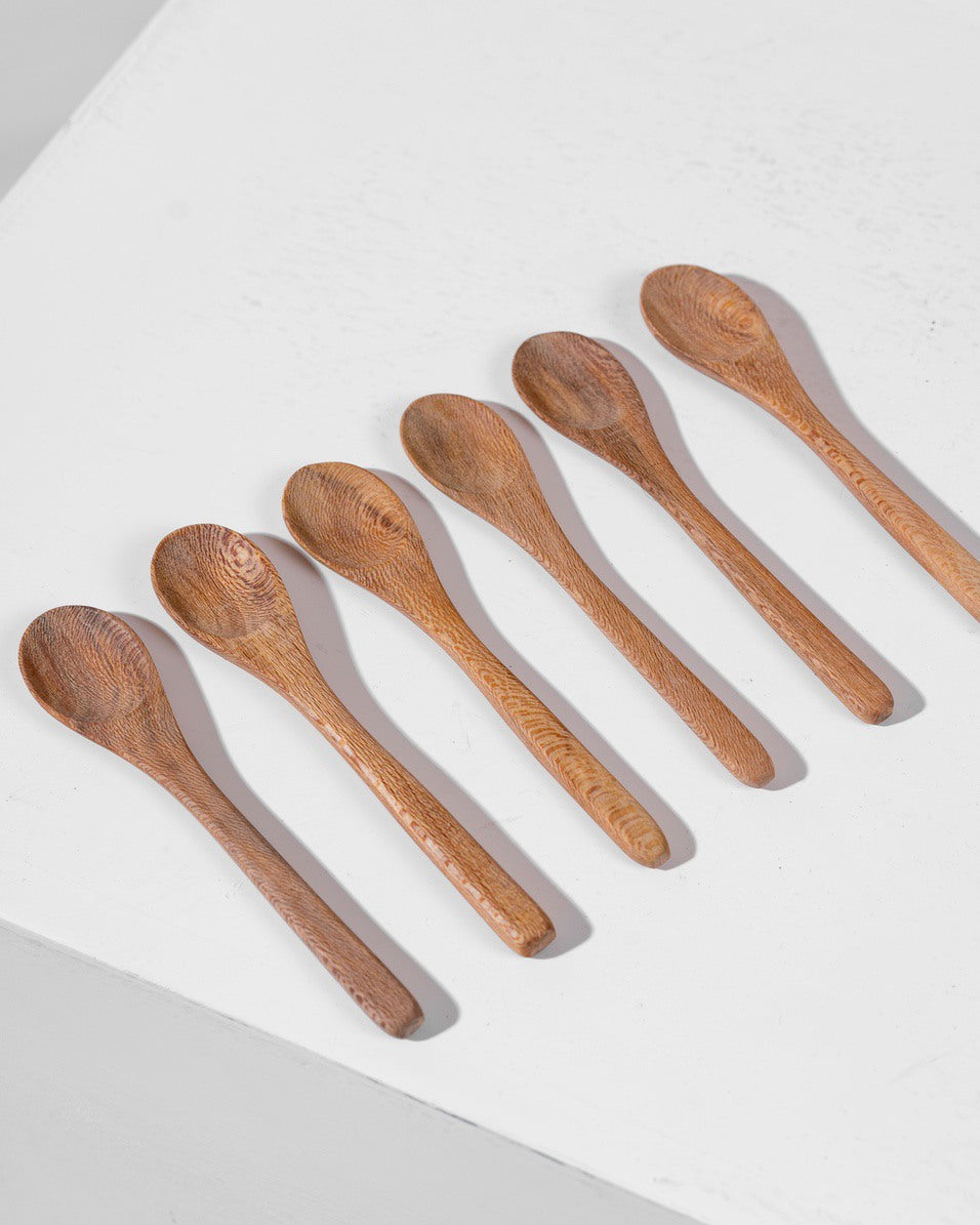 Wooden - Tea spoon - Set of 6 - Mytype.store