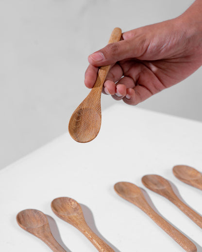 Wooden - Tea spoon - Set of 6 - Mytype.store