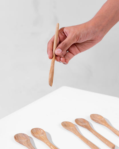 Wooden - Tea spoon - Set of 6 - Mytype.store