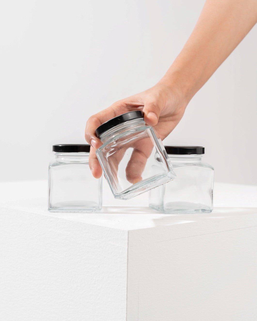 200ml Square Jar-Glass