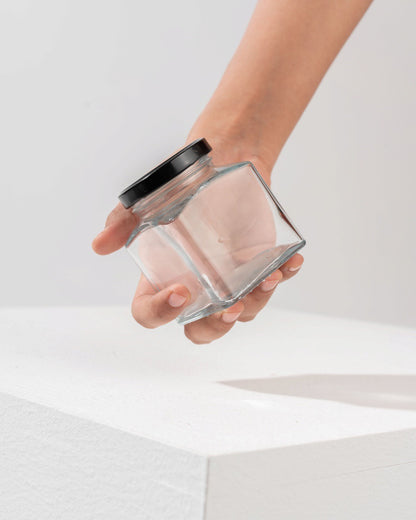 200ml Square Jar-Glass