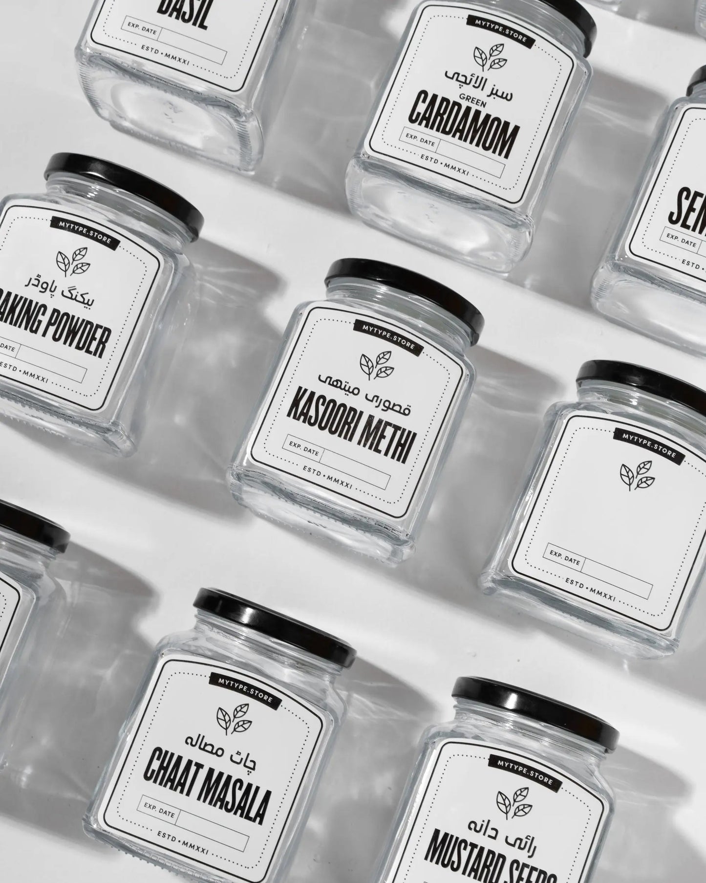 Spice Jars & Labels Mytype.store