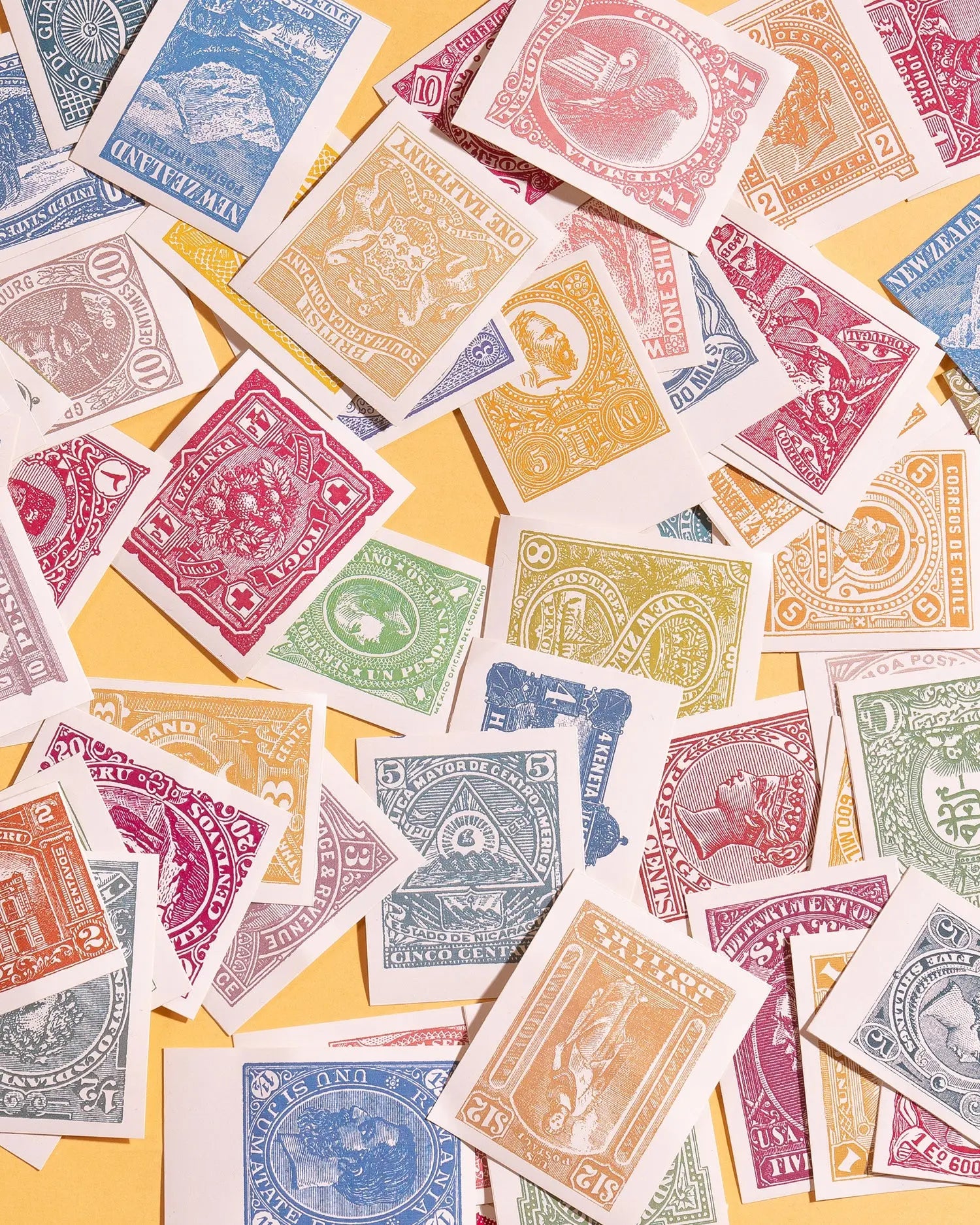 Vintage Postage stamps Stickers Mytype.store